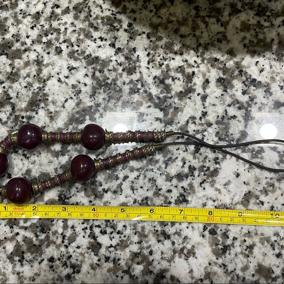 Antique Art Deco Old Brass Ornate Bohemian Boho Statement Necklace - Picture 7 of 8